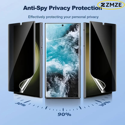 4Pcs Privacy Hydrogel Film for Samsung Galaxy S26 S25 S24 S23 S21 S22 Ultra Plus Edge FE Screen Protector Anti-Scratch Anti-Spy