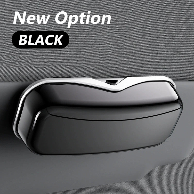 Car Visor Glasses Case Premium ABS Flocking Inner Auto Sunglasses Organizer Storage Case Anti-Scratch Eyeglasses Protection Box