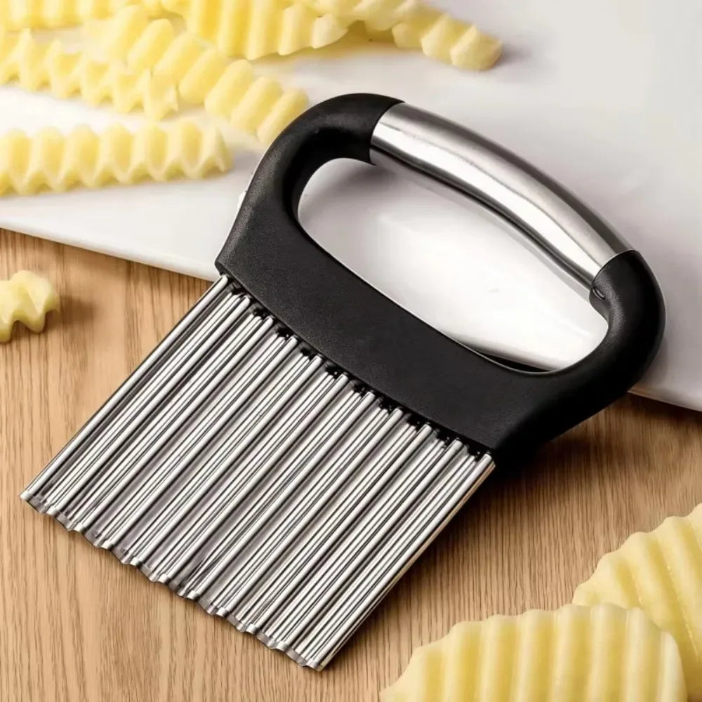 Wave Crinkle Potato Cutter Stainless Steel Kitchen Tool