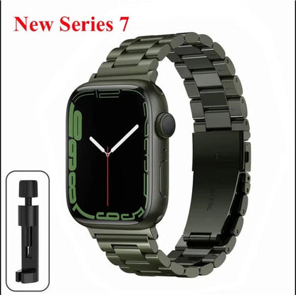 Stainless Steel Strap For Apple Watch Band 45mm Ultra 49mm 41mm 40mm 44mm 46mm Strap Metal Bracelet For Iwatch Series 11 10 42mm