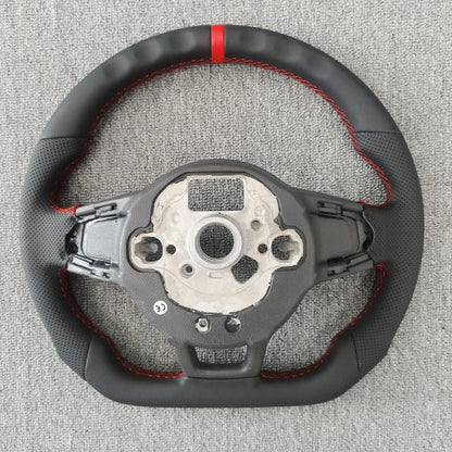 For Volkswagen Tiguan Golf 7 7.5 GTI GTE GLI 2013-2019 Real Carbon Fiber Steering Wheel Perforated Leather Sport Car Accessories