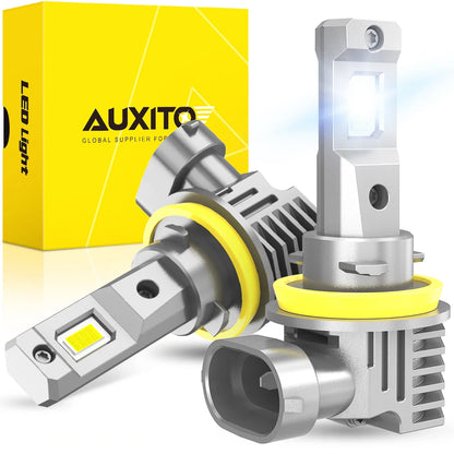 AUXITO 2Pcs 16000LM H8 H11 LED Fog Lamp Golden Yellow H16(JP) H9 LED Headlight Bulb Super Bright 6500K White Automobile Light