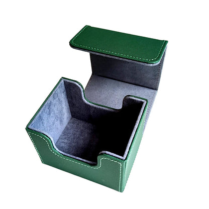 Premium Pu Leather Card Storage Box Large Capacity Sleek Minimalist Style For Sport Cards  Game Decks Durable Portable Organizer