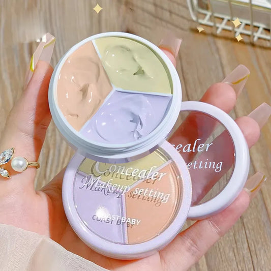 3-Color Full Coverage Concealer - Waterproof Corrector