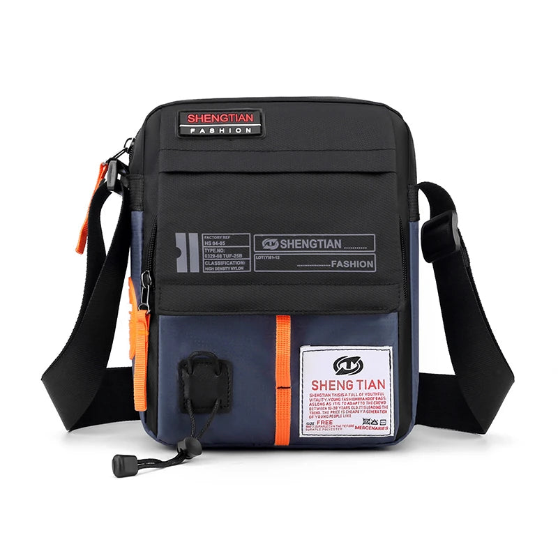 Waterproof Oxford Sling Bag Men Anti-Theft Crossbody Messenger Multi-Pocket Phone Pouch Daily Commute Travel Small Zipper Should