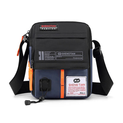 Waterproof Oxford Sling Bag Men Anti-Theft Crossbody Messenger Multi-Pocket Phone Pouch Daily Commute Travel Small Zipper Should