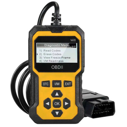 V410 OBD2 Car Diagnostic Scanner – All-in-One Diagnostic Tool for Identifying and Troubleshooting Vehicle Issues.