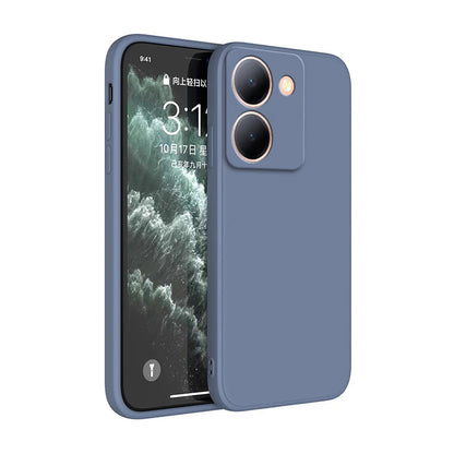 Pure Candy Phone Cover for VIVO Y36 Y27 Y78 4G 5G Luxury Shockproof Original Liquid Silicone Internal Flocking Soft Case Housing