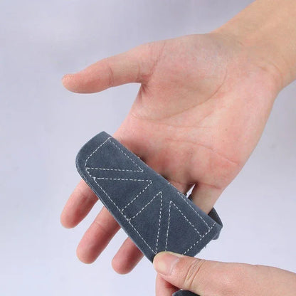 1 Pair Cowhide Bodybuilding Gym Gloves Four-finger Palm Protection Anti-slip Wear-resistant Fitness Sports Training Palm Guard - Urbizia