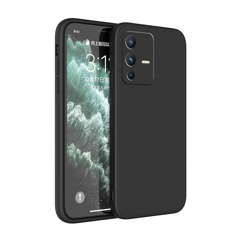 Soft Square Liquid Silicone Case for VIVO V23 Pro V23E V23Pro 5G Luxury Original Camera Protection Couples Cover Ultrathin Funda