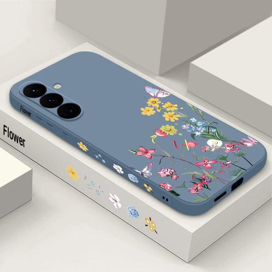 Soft TPU Case For Samsung Galaxy S24 S23 S25 FE S26 S25 S22 Ultra A17 A56 A16 A55 A25 A15 A36 A35 5G Small Flower Pattern Cover