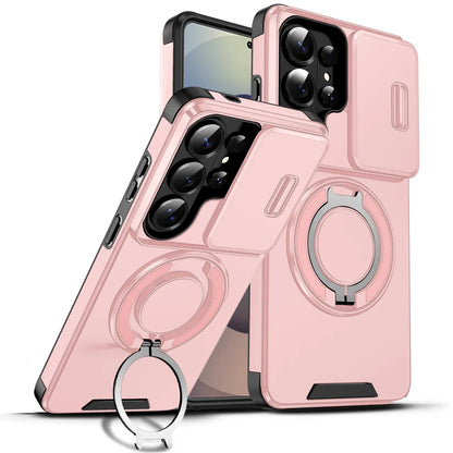 Magnetic Sliding Window Bracket Case for Samsung Galaxy