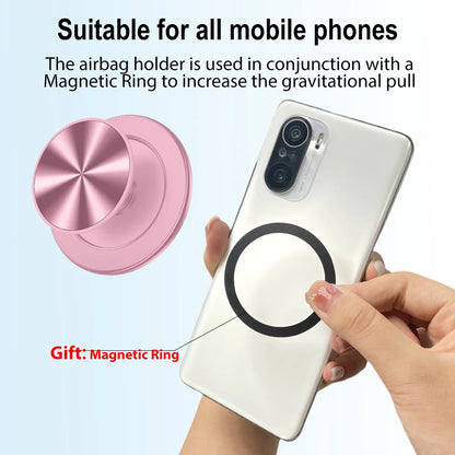 Aluminum Socket Magnetic Phone Ring Grip For iPhone 15 14 13 12 Series Foldable Phone Holder strong Magnet Grip Holder