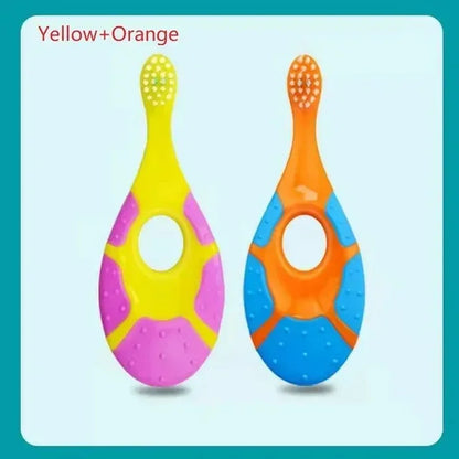 2PCS KidsToothbrush Children With Soft Bristles BPA-Free Toddler Toothbrush Training Deciduous Teeth Toothbrush - Urbizia
