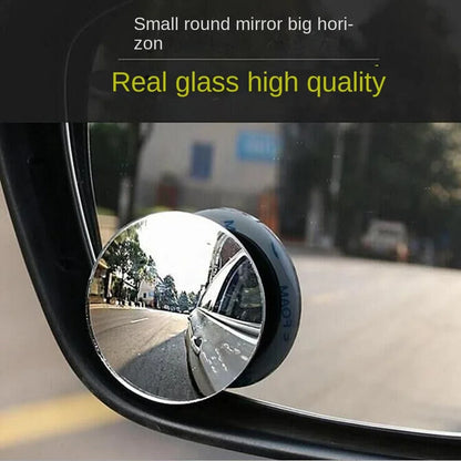 Car Blind Spot Mirror Mounted No Border Small Circular Rearview Mirror High-definition Blind Spot Auxiliary Observation Mirrors