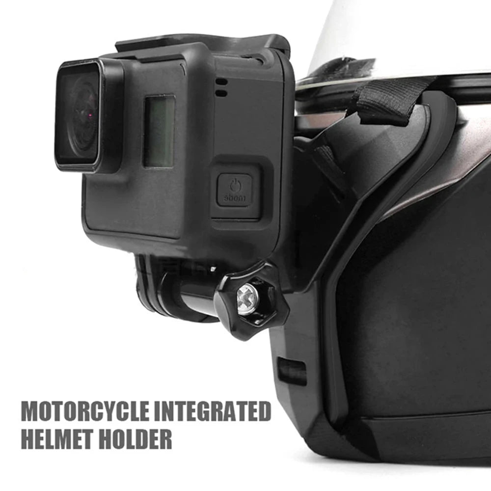 Motorcycle Helmet Chin Strap Mount Phone Clip Holder For GoPro insta360 Osmo SJCAM AKASO For iPhone Huawei Samsung Smartphones