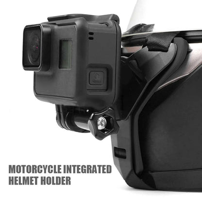 Motorcycle Helmet Chin Strap Mount Phone Clip Holder For GoPro insta360 Osmo SJCAM AKASO For iPhone Huawei Samsung Smartphones