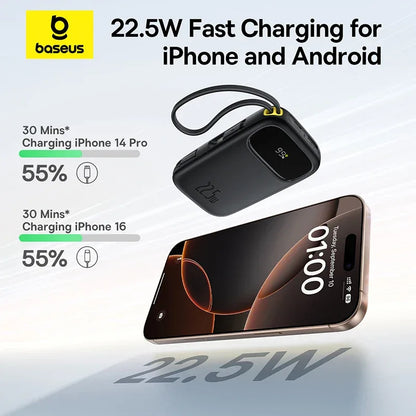 Baseus 22.5W 10000/20000mAh Built-In Cable Power Bank