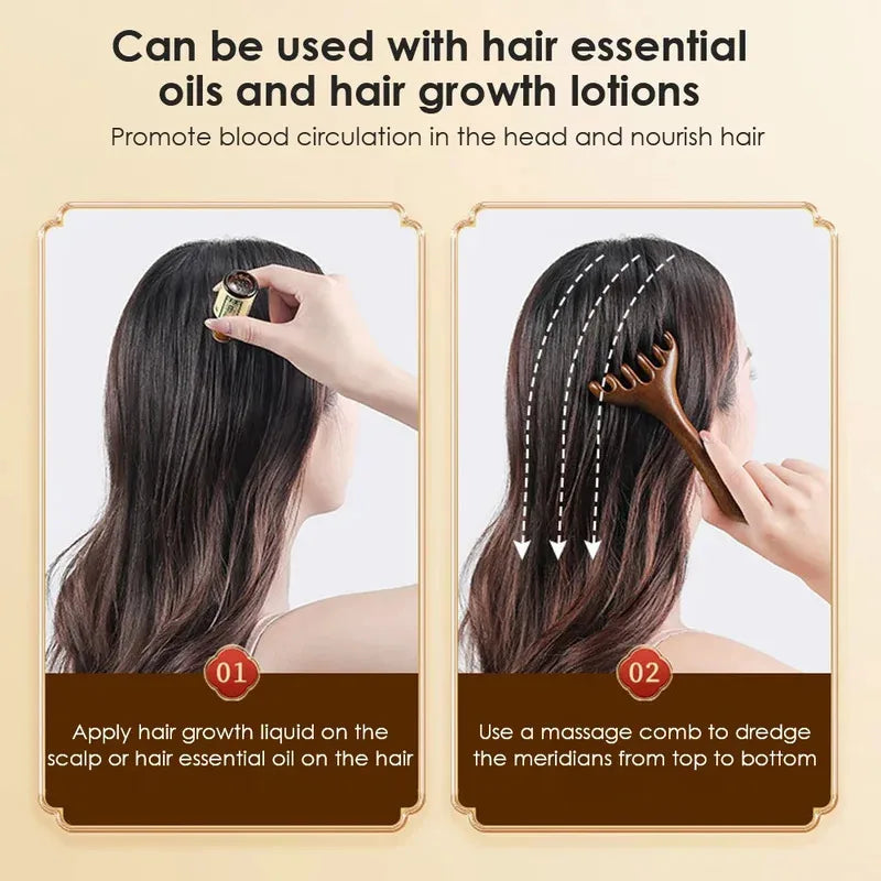 Natural Sandalwood Massage Comb & Gua Sha Tool