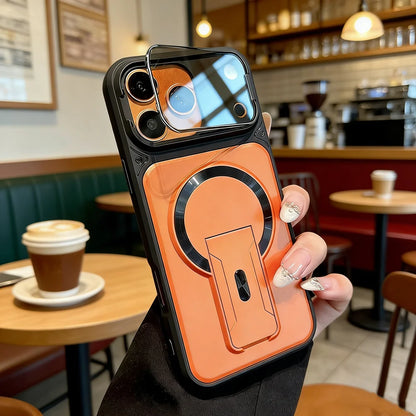 Multi-functional Invisible Dual Support Bracket Phone Case For iPhone 18 17 16 15 14 Plus 13 12 11 Pro Max Wireless Charge Cover