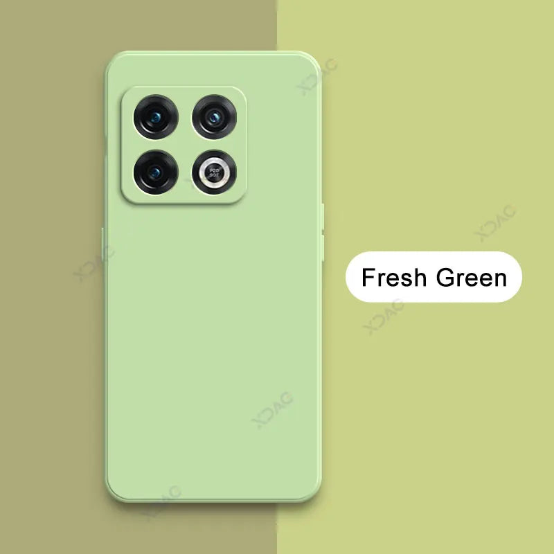 Luxury Cover for OnePlus 10 Pro OnePlus10Pro 5G Square Liquid Silicone Phone Case One Plus OnePlus10 10Pro Double Liner Soft Bag