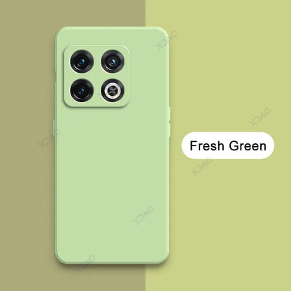 Luxury Cover for OnePlus 10 Pro OnePlus10Pro 5G Square Liquid Silicone Phone Case One Plus OnePlus10 10Pro Double Liner Soft Bag