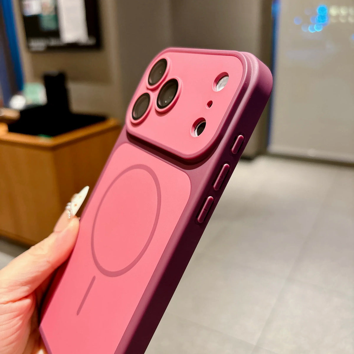 Matte Armor Magnetic Wireless Charging Phone Case For iPhone 18 17 16 15 Pro Max 14 12 13 11 Pro Case Magsafe Shockproof Cover
