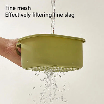 Kitchen Sink Filter Basket – One-Click Press Drain Storage Rack