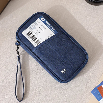 Family Rfid Blocking Passport Wallet Travel Essentials Wallet Passport Holder Bag Travel Document Organizer Credit Cards Case