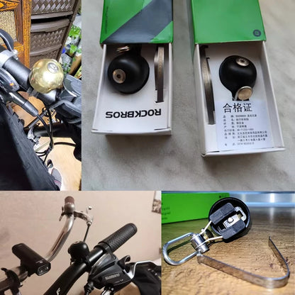 ROCKBROS Local Shipping Bicycle Bell Classical Stainless Cycling Horn Handlebar Bell Horn Crisp Sound Horn Bike Accessories