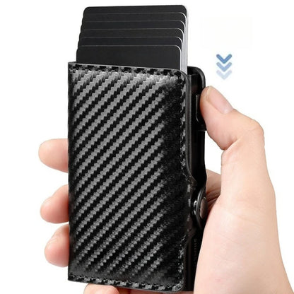 RFID Protection Credit Card Holder Carbon Fiber Id Bank Cardholder Coin Purse Minimalist Men Wallet Carteira Masculina Money Bag