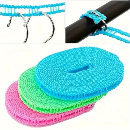 Portable Windproof Camping Clothesline Anti‑Slip Outdoor Drying Rope - Urbizia