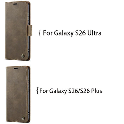 Retro Magnetic PU Leather Wallet Phone Case For Samsung Galaxy S26 Ultra S26+ S26 Plus S26 Shockproof Card Holder Pocket Cover
