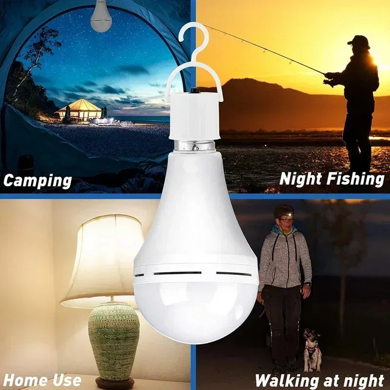 LED Rechargeable Light Bulb 7w 9w 12w 15w 85-265V Emergency Bulb Portable Hanging Camping Lamp for Tent Home Power Failure Porch - Urbizia