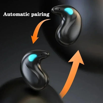 X55 Earphone Stereo Hidden Headsets with Mic HD Call Waterproof Sleeping Earbuds Wireless Mini Headphones TWS Bluetooth