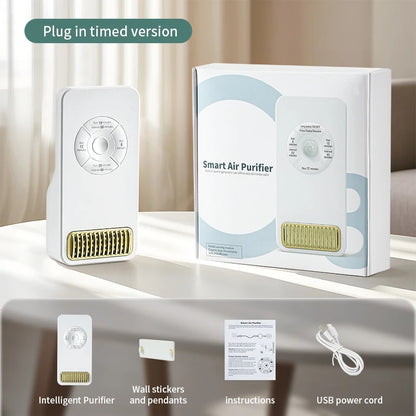 1PC, Smart Home Air Purifier, Built-in Sensor, Automatically Stops Working, Runs Without Maintenance, USB Plug-In Use, High Powe