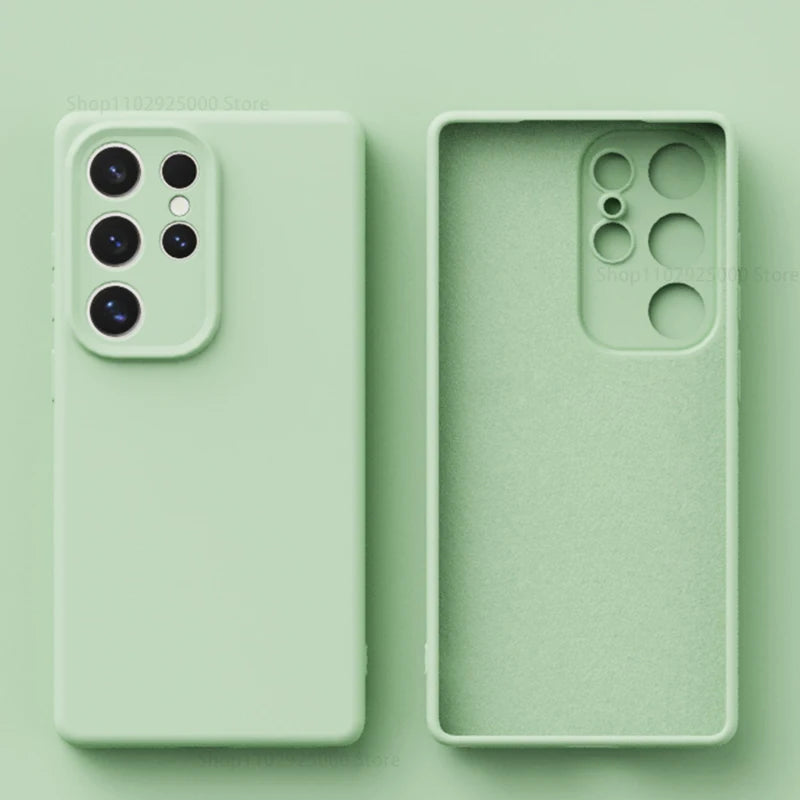 Luxury Liquid Silicone Shockproof Phone Case For Samsung Galaxy S26 S25 S24 S23 S 26 Ultra Plus Cases Protective Back Soft Cover