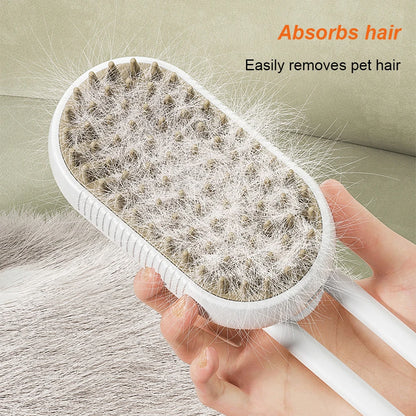 Pet Electric Steam Brush For Grooming