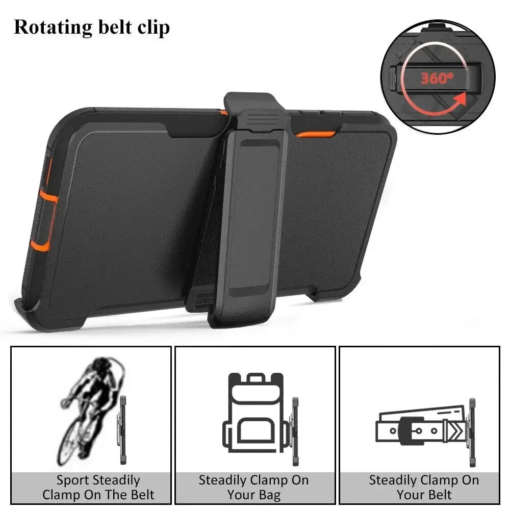 3-in-1 Military Armor Shockproof Phone Case For Samsung S26 S26 Plus S26 Ultra Otter Case Box Belt Clip Protective Cover