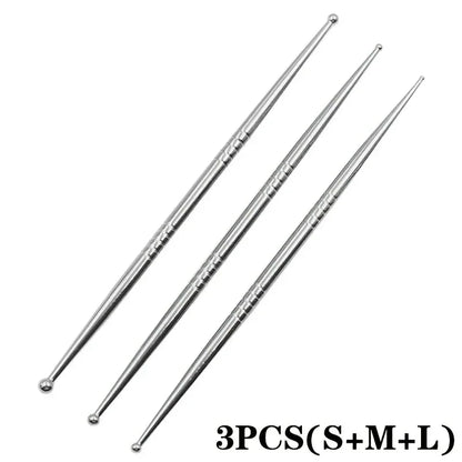 "3PC Acupuncture Set - Double Head Face Massage Tool, Steel Acupressure Pen, Ear & Body Acupoint Probe for Muscle Relie