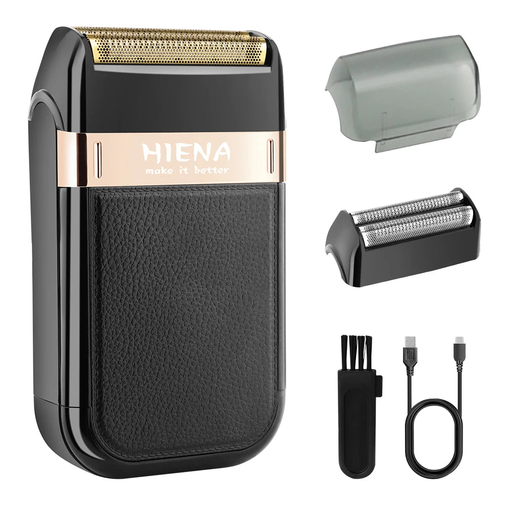 HIENA Shaving Machine Men Electric Shaver Hair Clipper Rechargeable Metal Housing Pro Electric Shaver for Men Electric Home