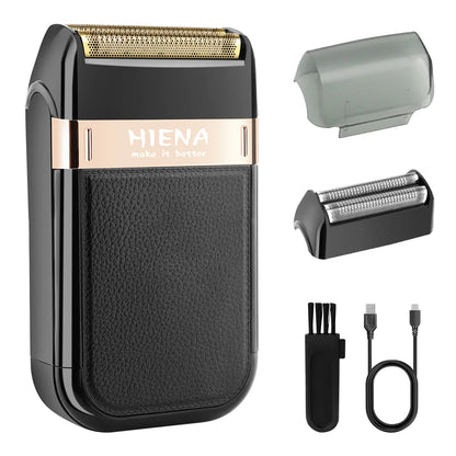 HIENA Shaving Machine Men Electric Shaver Hair Clipper Rechargeable Metal Housing Pro Electric Shaver for Men Electric Home
