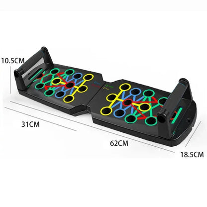 Push-up Board Set Portable Multifunctional Push-up Bar Foldable Fitness Equipment For Chest Abdomen Arms/Back Training - Urbizia