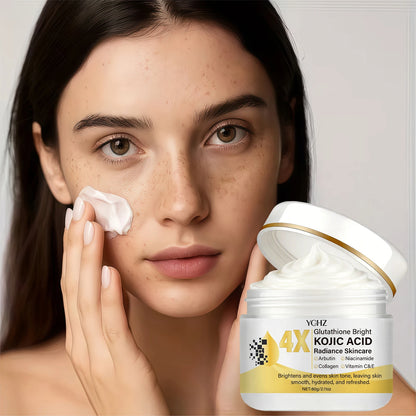 Kojic Acid Face Cream, Evens Out Skin Tone, Eliminates Dark Spots and Dullness - Non-Greasy, Suitable for Both Men and Women - Whitening and Moisturizing Cream, for Day and Night Use - 60g