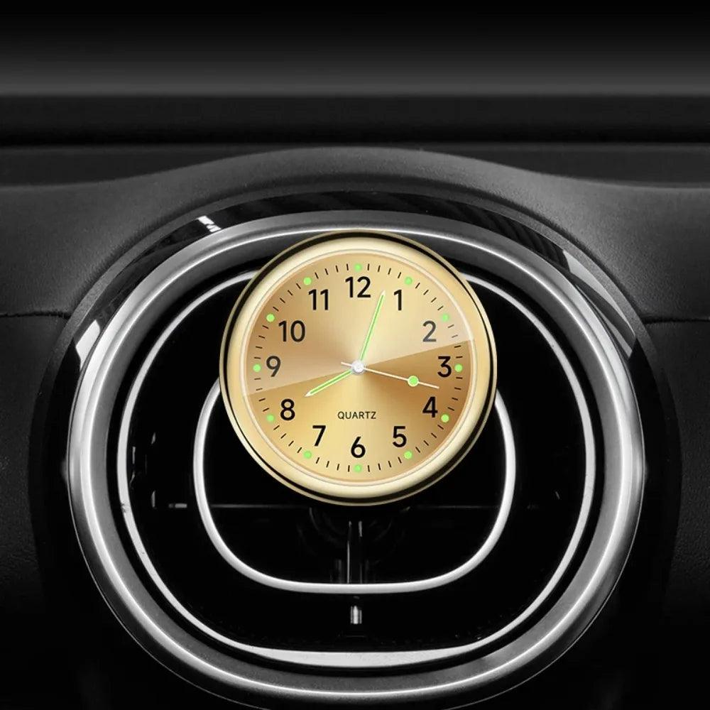 1pc Glow Decorative Clock Car Clock Mini Quartz Analog Car Dashboard Time Stick-On Clock Watch for Car Decoration Exclusive