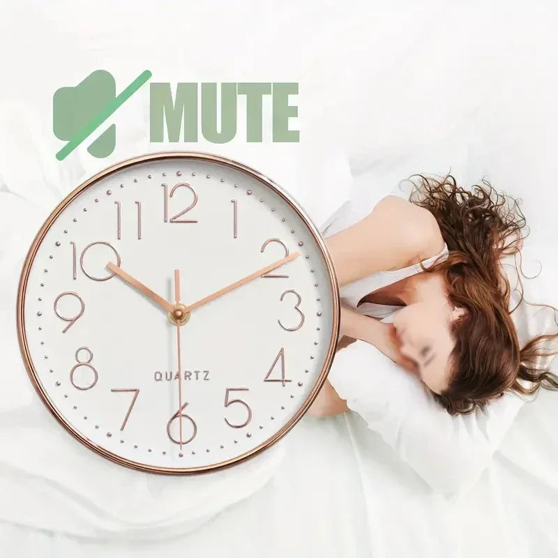 8 Inch Mute Quartz Wall Clock Cubic Digital Clock Living Room Bedroom Wall Clock Simple Digital Clock Home Decorations - Urbizia