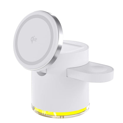 3-in-1 Wireless Charger Qi2 Fast Charging Station Foldable Holder for iPhone 17 16 15 Pro Max Airpods Apple Watch Desktop Stand