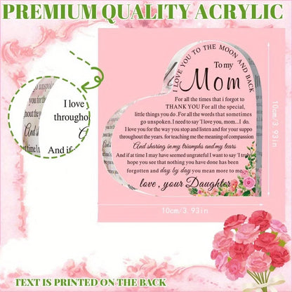 Mom Heart Keepsake - Perfect Birthday & Mother's Day Gift from Children