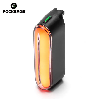 ROCKBROS Bicycle Rear Light Magnetic Bike Tail Light IPX6 Waterproof 7Lighting Mode Smart Brake Sensor Rear Light Bike Accessory