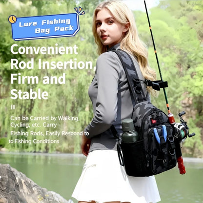 Multi Functional Bait Fishing Bag, Fishing Gear Backpack Made of Nylon Material Suitable for Camping and Fishing Use